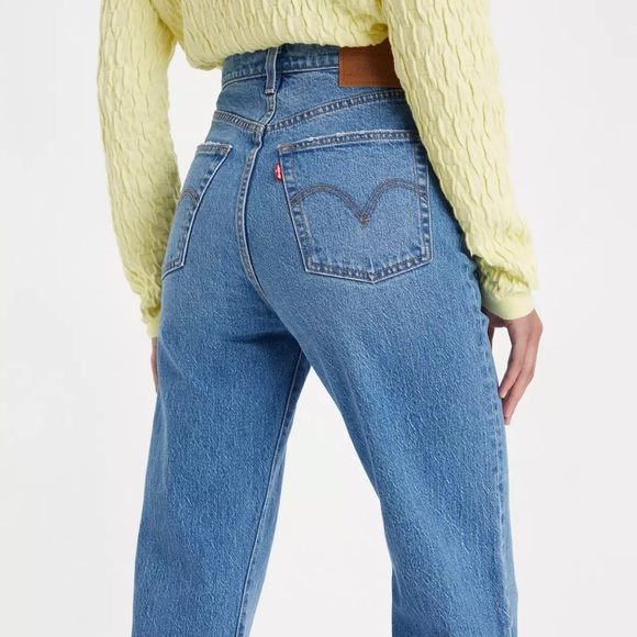 Ribcage Straight Ankle Women's Jeans 26 in Dance Around Medium Wash - Picture 5 of 12